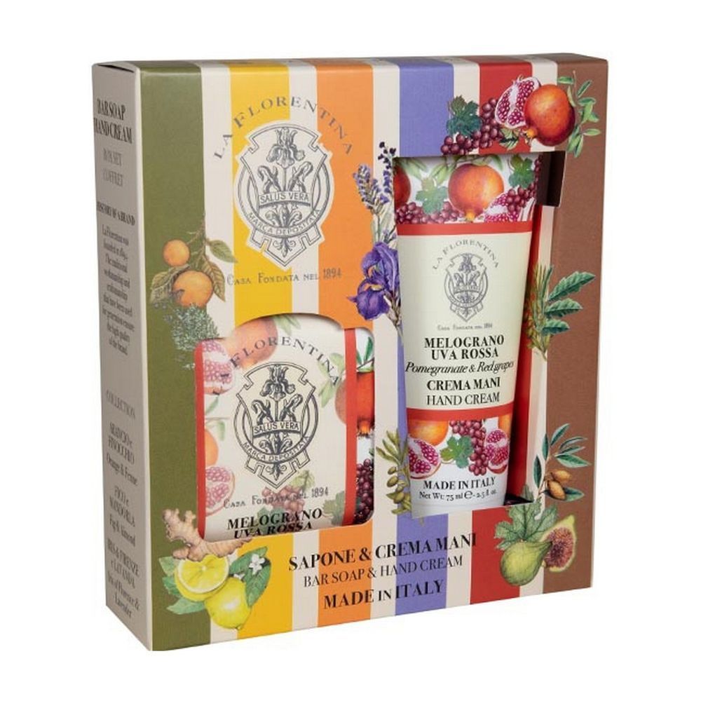 La Florentina Box Set Bar Soap & Hand Cream Fig & Almond Набор на основе масел ши и оливы с экстрактами Инжира и Миндаля Мыло натуральное 106 гр + Крем для рук увлажняющий 75 мл