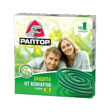 Раптор Спирали от комаров 10 шт