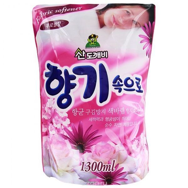 Sandokkaebi Soft Aroma Aqua Blue Кондиционер для белья Цветочный 1300 мл запасной блок