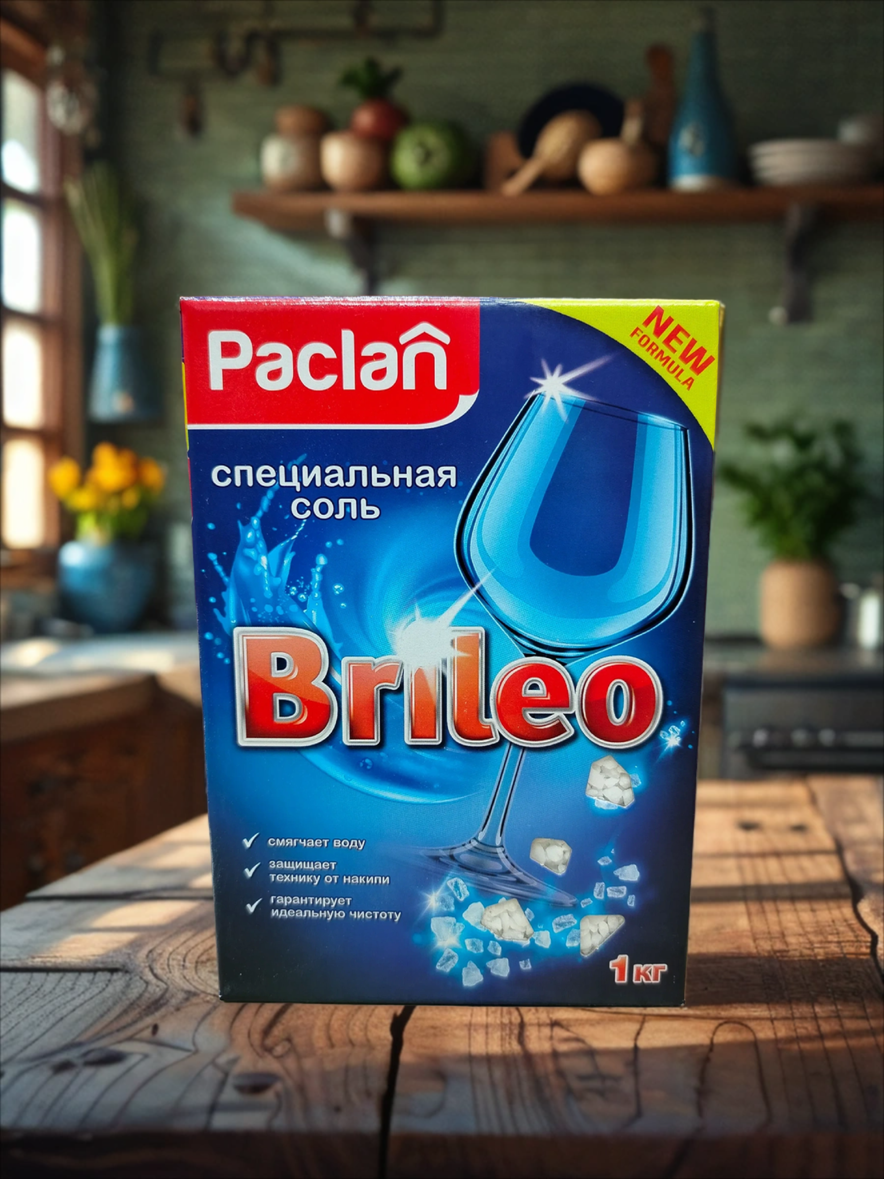 Paclan Brileo Специальная соль для посудомоченых машин 1 кг