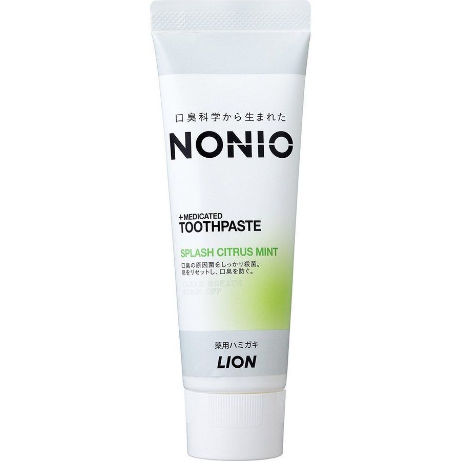 Lion Nonio Профилактическая зубная паста для удаления неприятного запаха, отбеливания, очищения и предотвращения появления и развития кариеса с ароматом цитрусов и мяты 130 гр