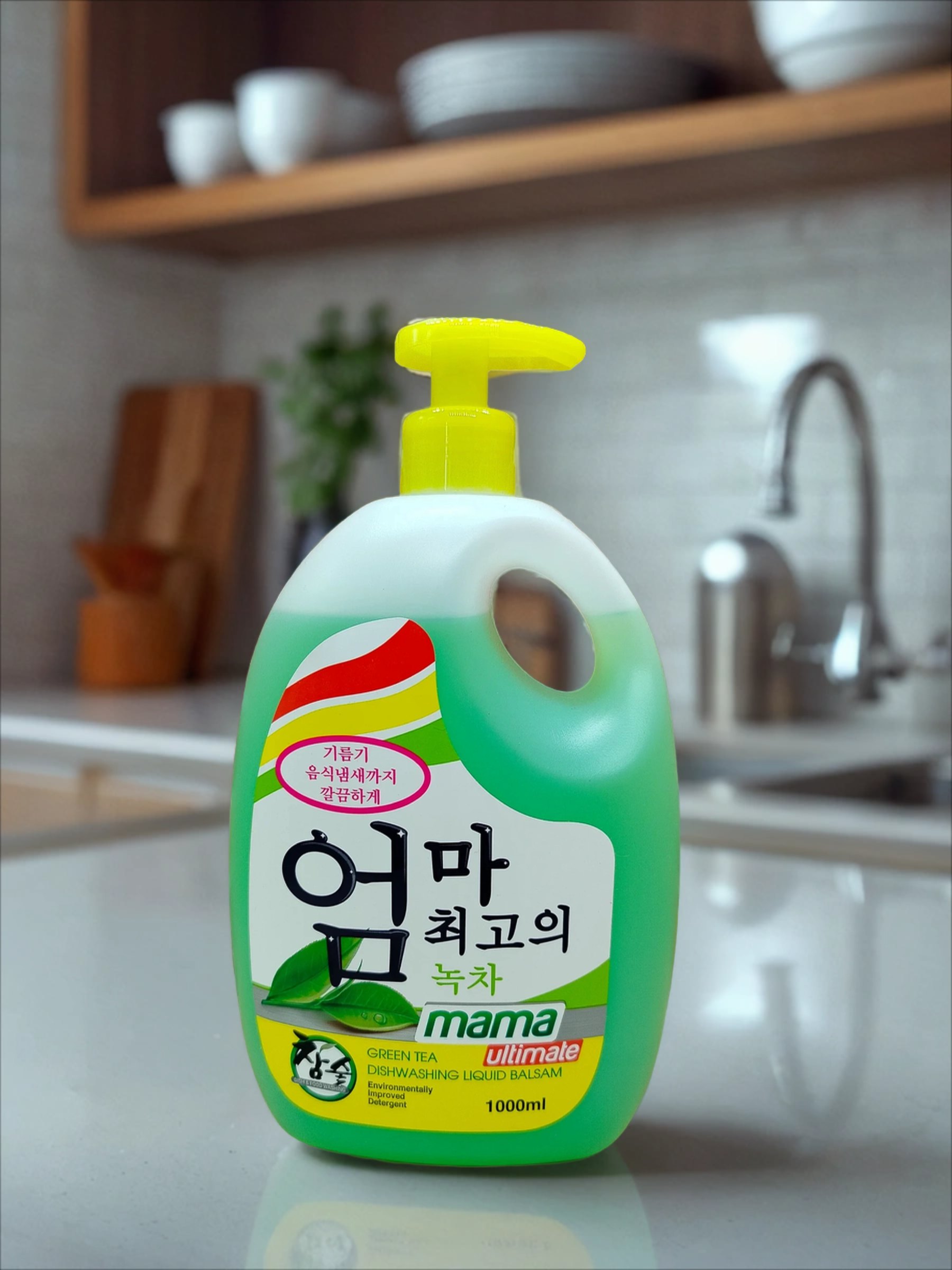 Mama Ultimate Green Tea Бальзам для мытья посуды и детских принадлежностей с ароматом зеленого чая 1000 мл