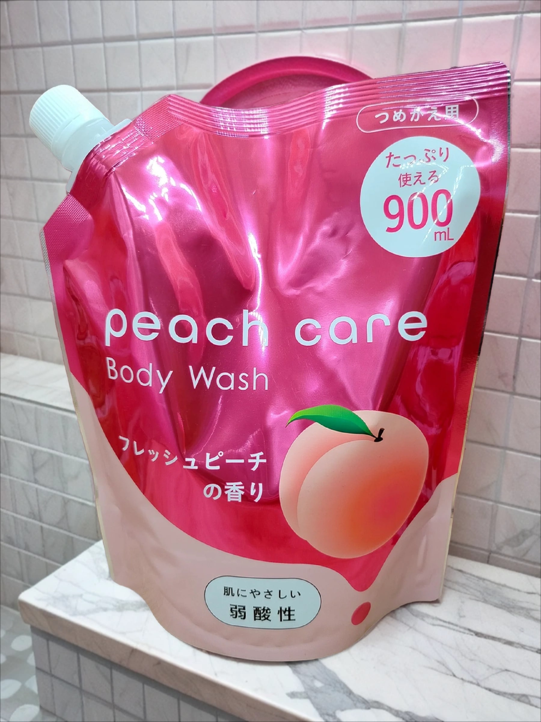 Rocket Soap Animo Peach Care Жидкое мыло для тела слабокислотное Персик 900 мл в мягкой упаковке