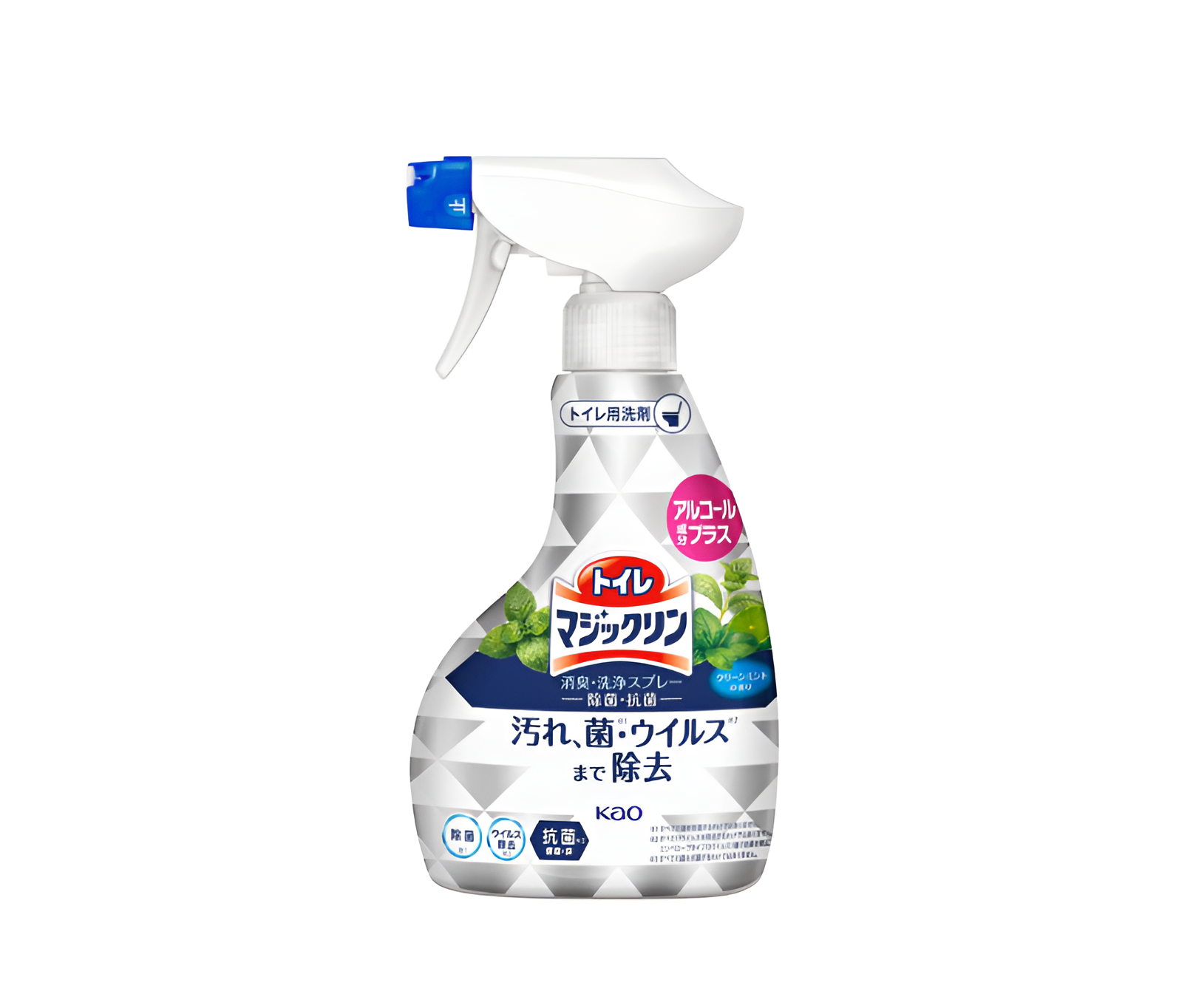 Kao Magiclean Toilet Deodorant & Clean Спрей-пенка для быстрой и легкой уборки туалета с ароматом мяты и цитрусов 380 мл