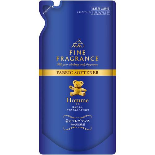 Nissan FaFa Fine Fragrance Homme Антистатический кондиционер для белья длительного действия с мускатным ароматом чая с бергамотом 500 мл запасной блок