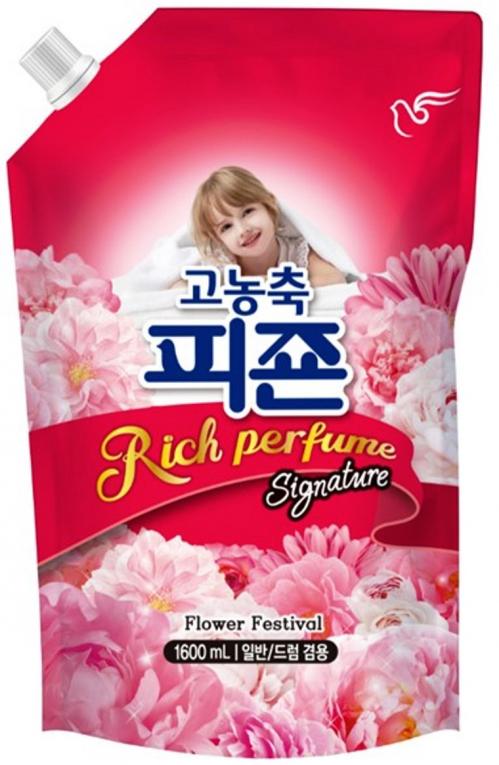 Pigeon Rich Perfume Signature Кондиционер для белья супер-концентрат с ароматом Фестиваль цветов 1600 мл в мягкой упаковке