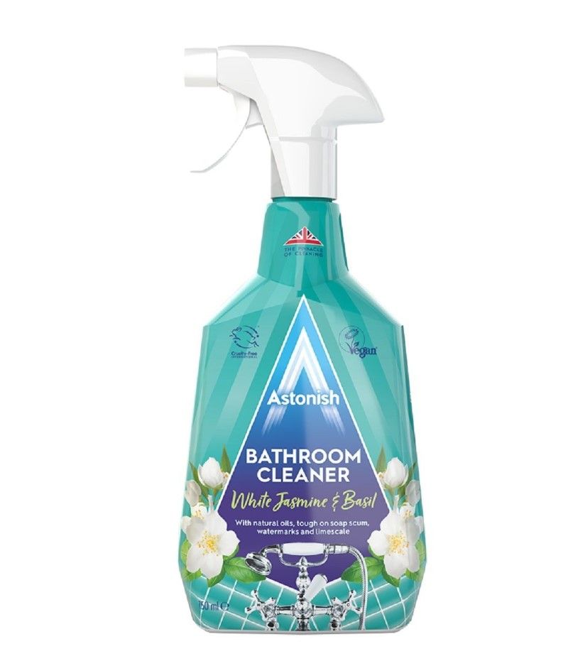 Astonish Bathroom Cleaner White Jasmine & Basil Спрей универсальный для ванной комнаты Белый жасмин и базилик 750 мл