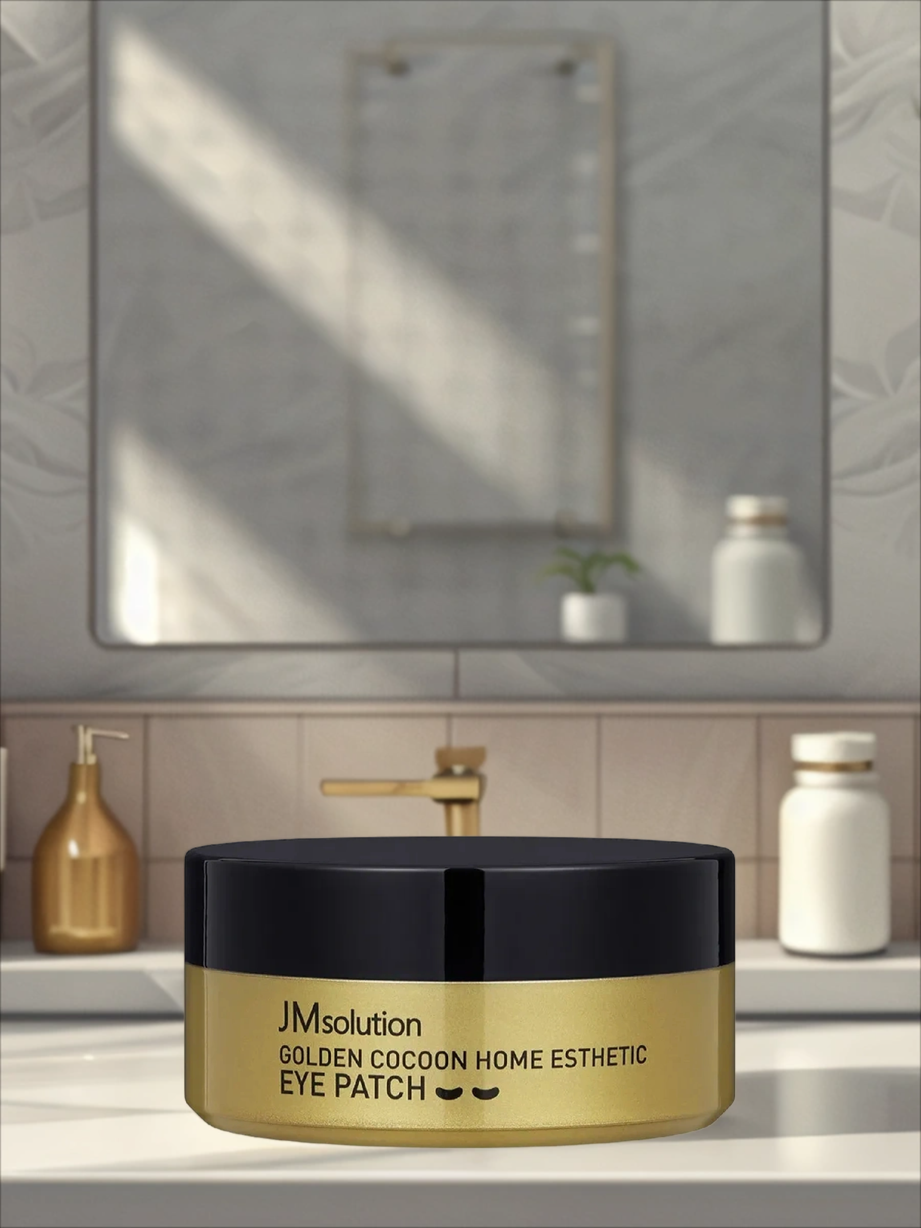 JM Solution Eye Patch Golden Cocoon Home Esthetic Гидрогелевые патчи для глаз с протеинами шелка и золотом 60 шт 90 гр