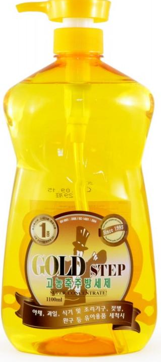 KMPC Gold Step Dishwashing Liquid Жидкость для мытья посуды с частицами золота 1100 мл с помпой-дозатором