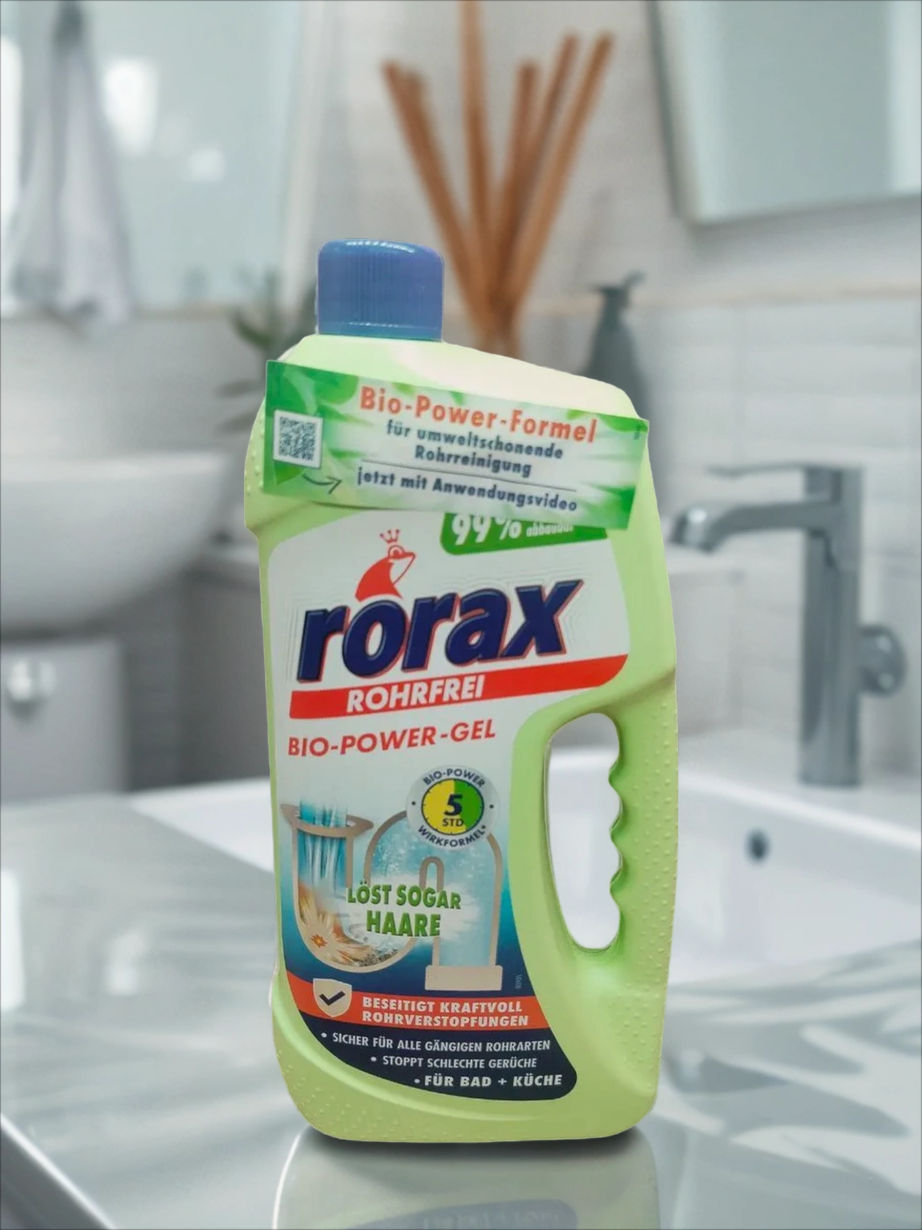 Rorax Bio Power Gel Чистящее средство для сливных труб Био 1 л
