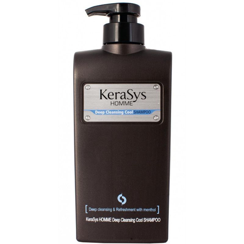 Aekyung Kerasys Homme Deep Cleansing Cool Шампунь мужской для волос Освежающий 550 мл