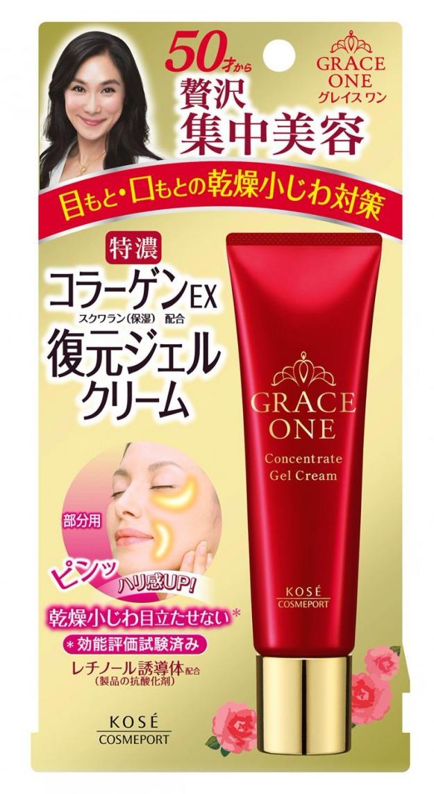 Kose Cosmeport Grace One Интенсивно восстанавливающий гель-крем для кожи вокруг глаз и губ после 50 лет 30 гр