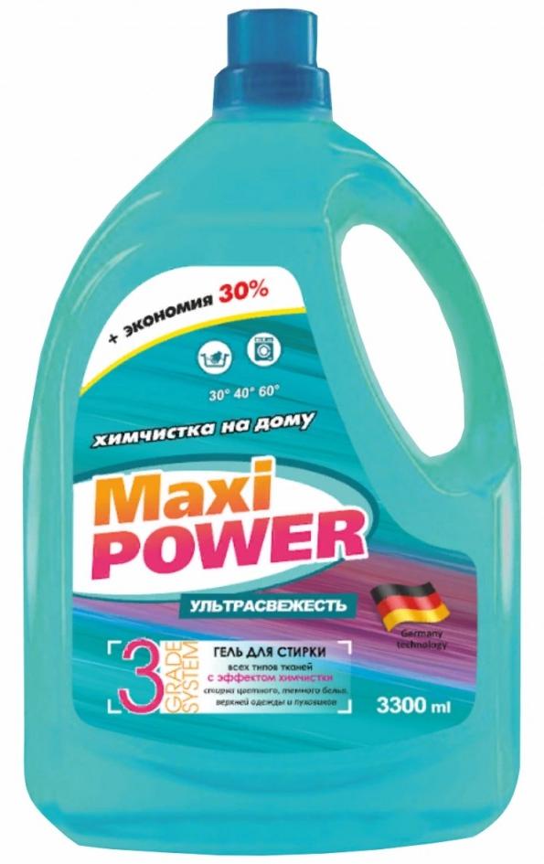 Аромика Maxi Power Химчистка Гель для стирки универсальный дезодорирующий с эффектом химчистки 3300 мл