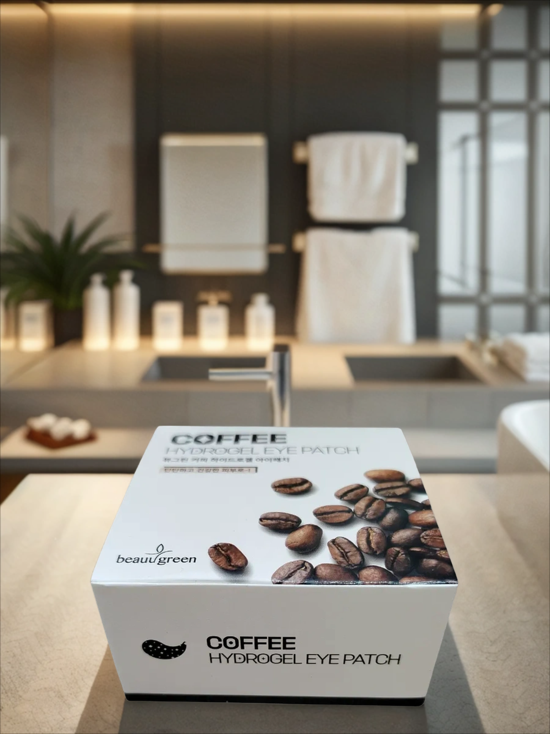 BeauuGreen Hydrogel Eye Patch Coffee Гидрогелевые патчи для кожи вокруг глаз с кофеином 60 шт 90 гр