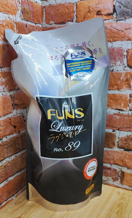 Daiichi Funs Luxury Softener №89 Кондиционер для белья с антибактериальным эффектом и ароматом сандала и бергамота 480 мл сменный блок