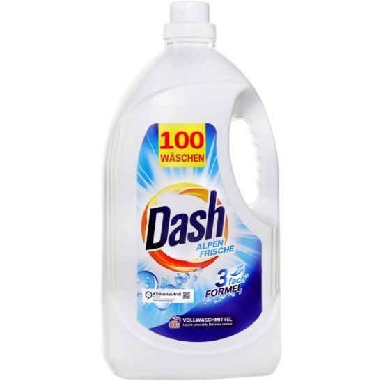 Dash 3 Fach Formel Alpen Frische Гель для стирки белого белья с ароматом Альпийская свежесть 5 л на 100 стирок