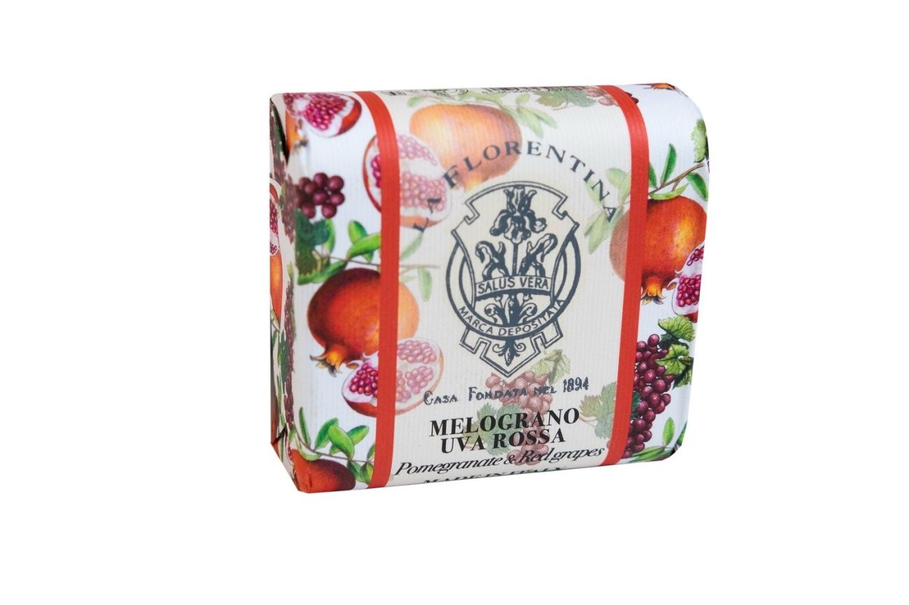 La Florentina Bar Soap Pomegranate & Red Grapes Мыло натуральное на основе масел ши и оливы с экстрактами Граната и Красного винограда 106 гр