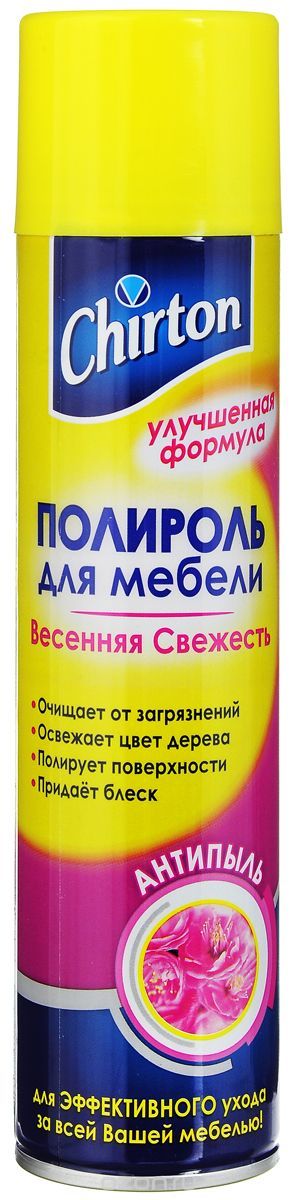 Chirton Полироль для мебели Антипыль Весенняя свежесть 300 мл