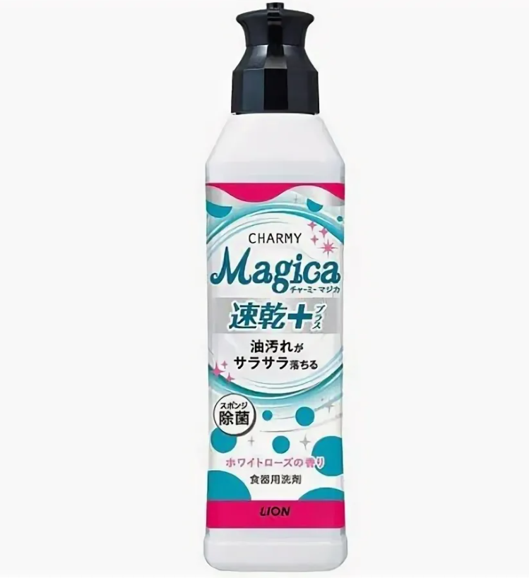 Lion Charmy Magica+ Средство для мытья посуды с ароматом Розы 220 мл