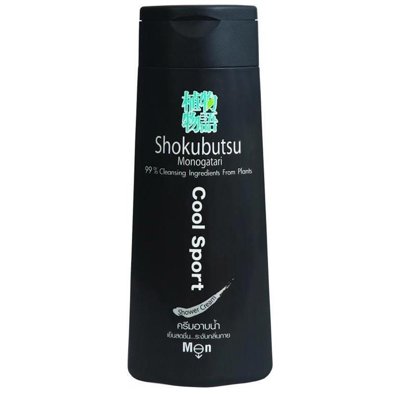 Lion Shokubutsu Cool Sport Крем-гель для душа мужской освежающий 220 мл