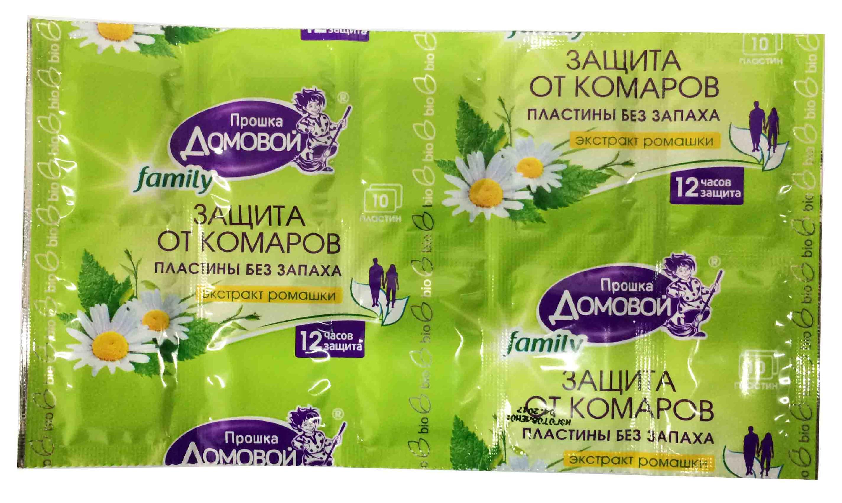 Домовой Family БИО Пластины от комаров 10 шт
