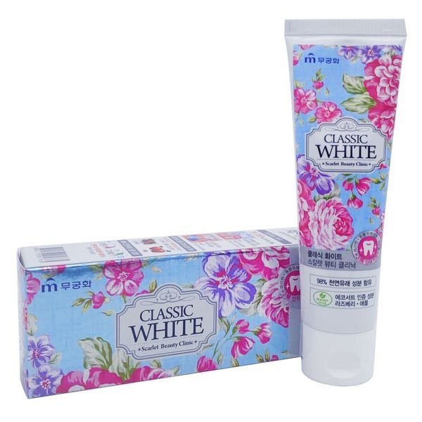 Mukunghwa Classic White Scarlet Beauty Clinic Отбеливающая зубная паста с ароматом мяты и ягод 110 гр