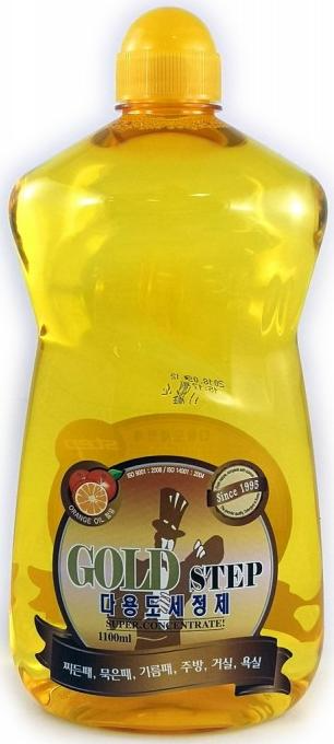 KMPC Gold Step Multi-Purpose Orange Oil Универсальное жидкое чистящее средство для дома с частицами золота и апельсиновым маслом 1100 мл запасной флакон