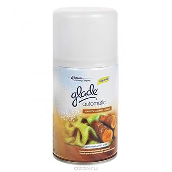 Glade Automatic Универсальный сменный аэрозольный баллон для автоматическго освежителя воздуха Нежность кашемира и сандал 269 мл