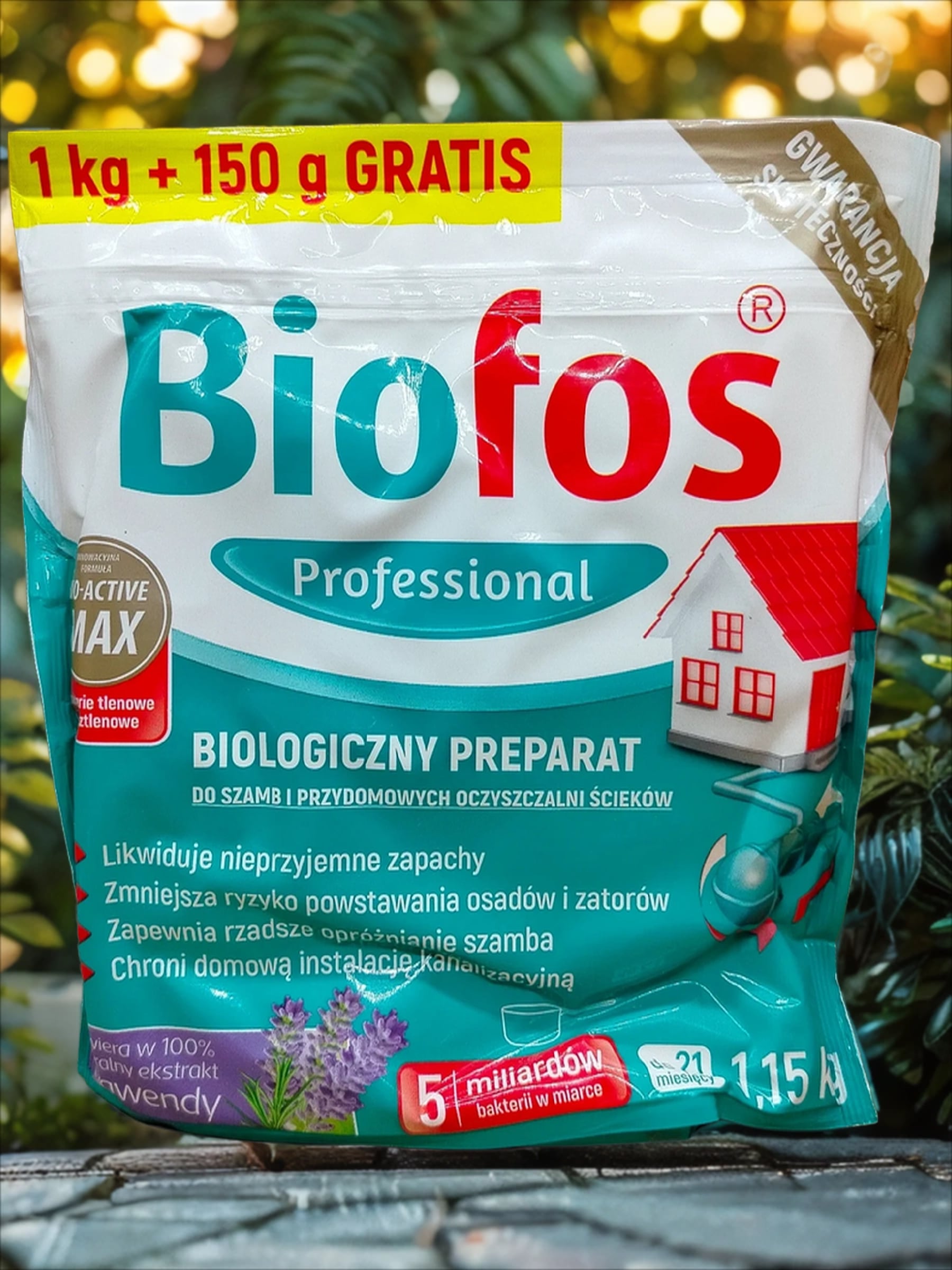 Biofos Professional Биологиеческий препарат для септиков, дачных туалетов и придомовых очистных станций 1,15 кг в пакете