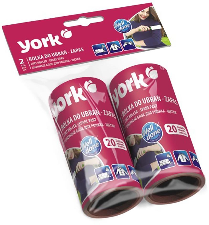 York Запасные ролики для одежды 20 листов 2 шт