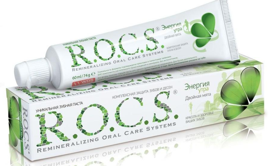 ROCS Зубная паста Двойная мята Энергия утра 74 гр