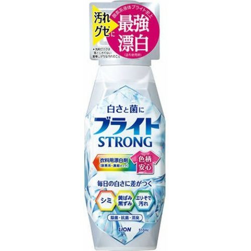 Lion Bright Strong Гель-отбеливатель кислородный для стройких загрязнений Супер Яркость с антибактериальным эффектом 510 мл