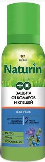 Gardex Naturin Аэрозоль от комаров и клещей 100 мл