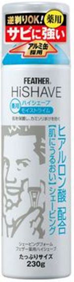 Feather HiShave lime Пена для бритья с гиалуроновой кислотой 230 гр