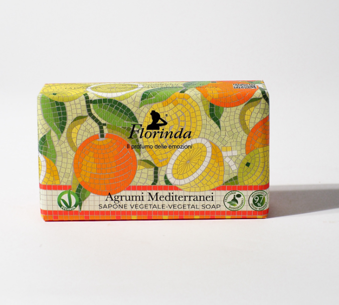 Florinda Vegetal Soap Mediterranean Citrus Мыло натуральное на основе растительных масел Средиземноморские цитрусы 200 гр