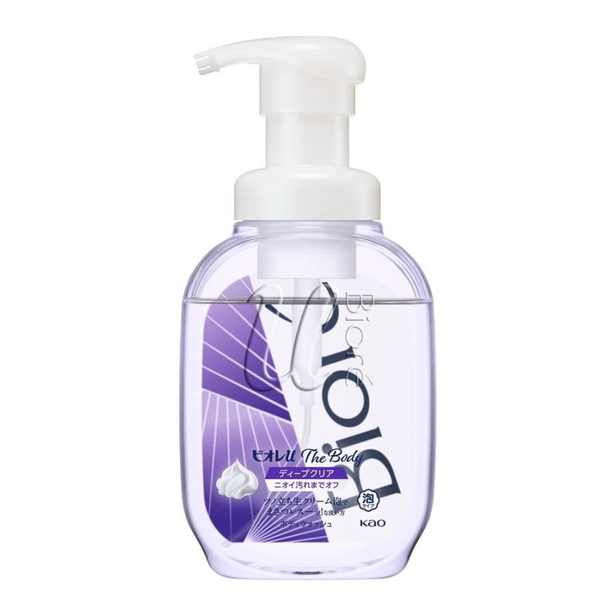 Kao Biore u The Body Foam Deep Clear Мыло-пенка для душа с ароматом Освежающий трав 540 мл
