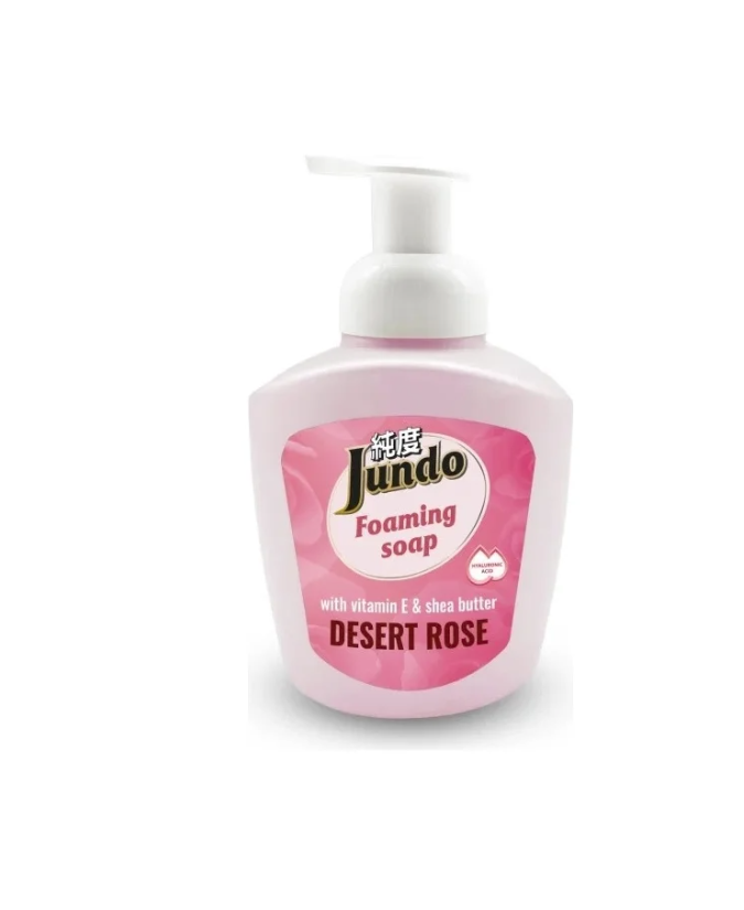 Jundo Foaming Soap Desert Rose Мыло-пенка для рук увлажняющее с гиалуроновой кислотой, витамином Е, маслом ши и ароматом Розы 400 мл