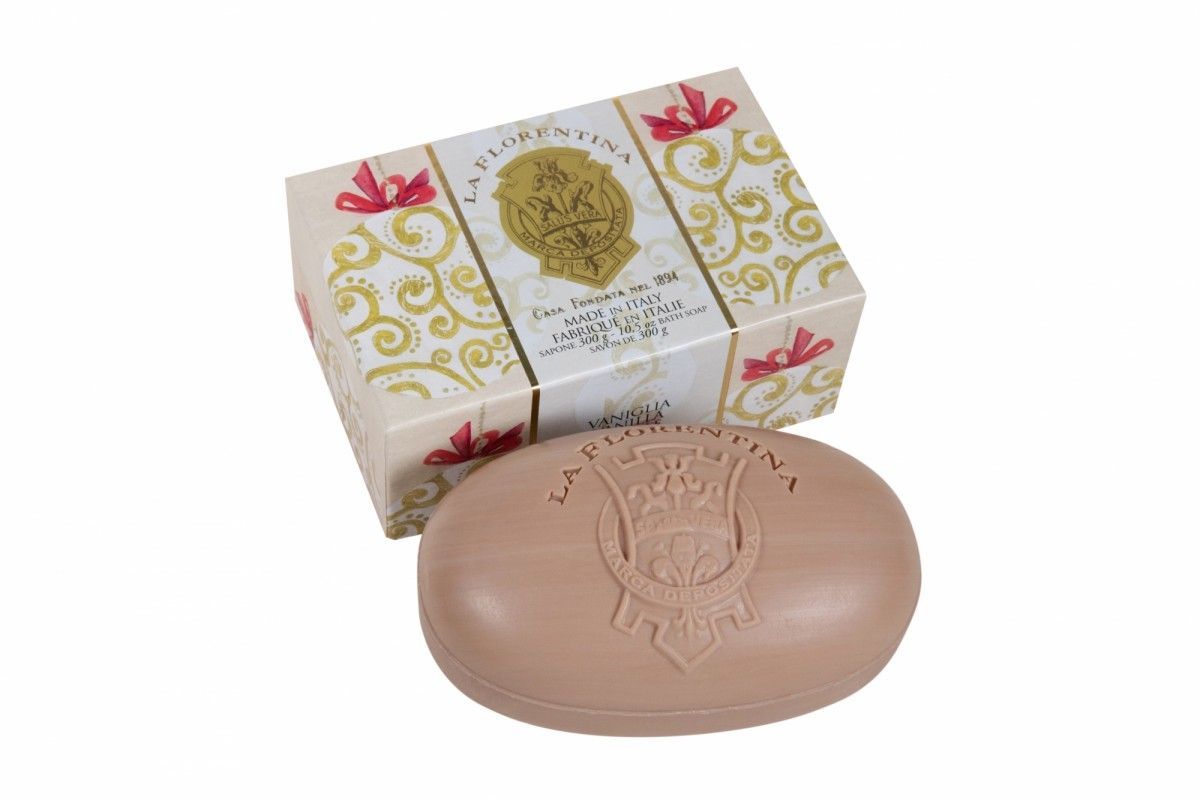 La Florentina Bath Soap Vanilla Мыло для тела с маслом ши, оливковым маслом и экстрактом Ванили 300 гр
