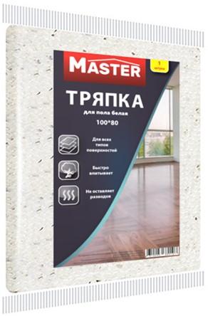 Master Тряпка для пола хлопковая Эконом белая прошивное полотно 100*80 см