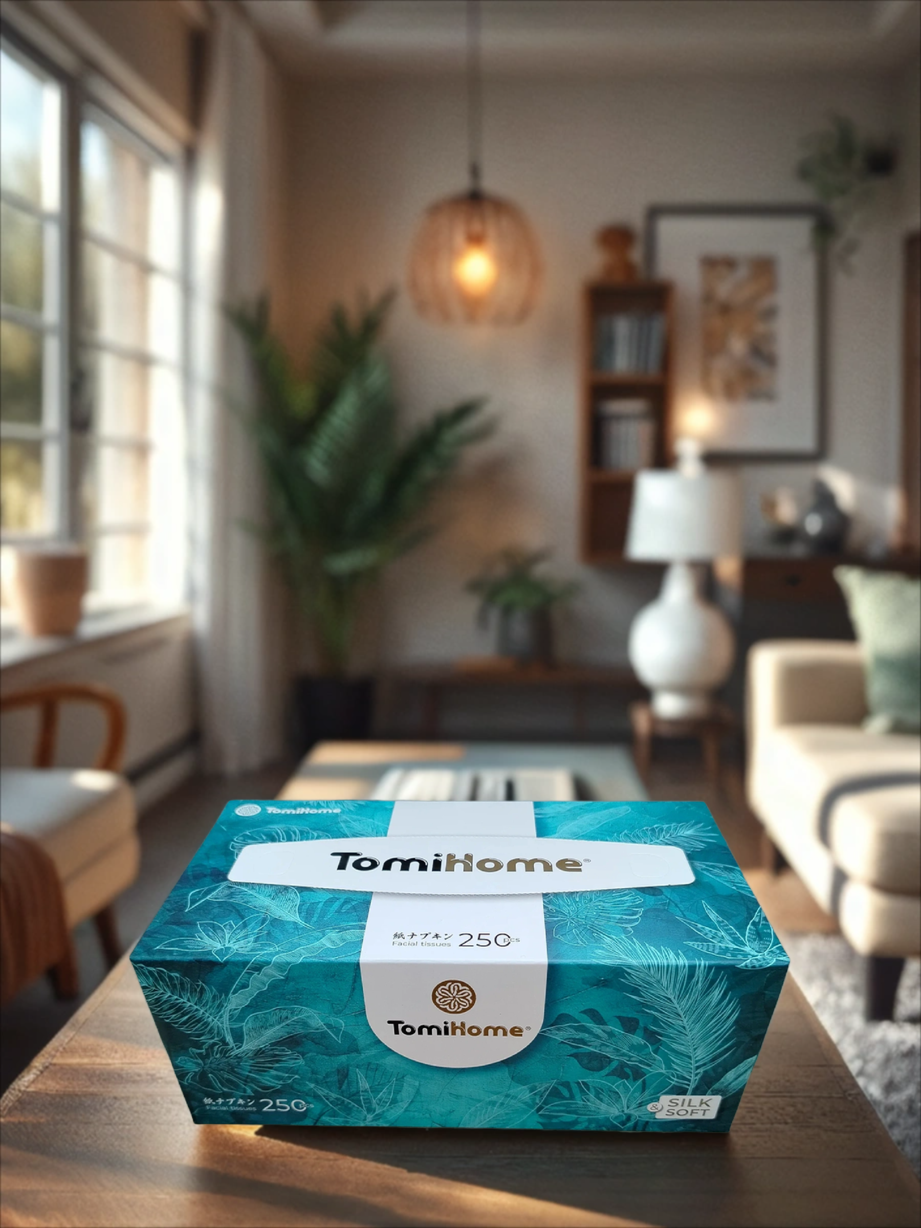 TomiHome GEO Soft & Silk Tropic Салфетки-выдергушки бумажные двухслойные 20*19 см 250 шт