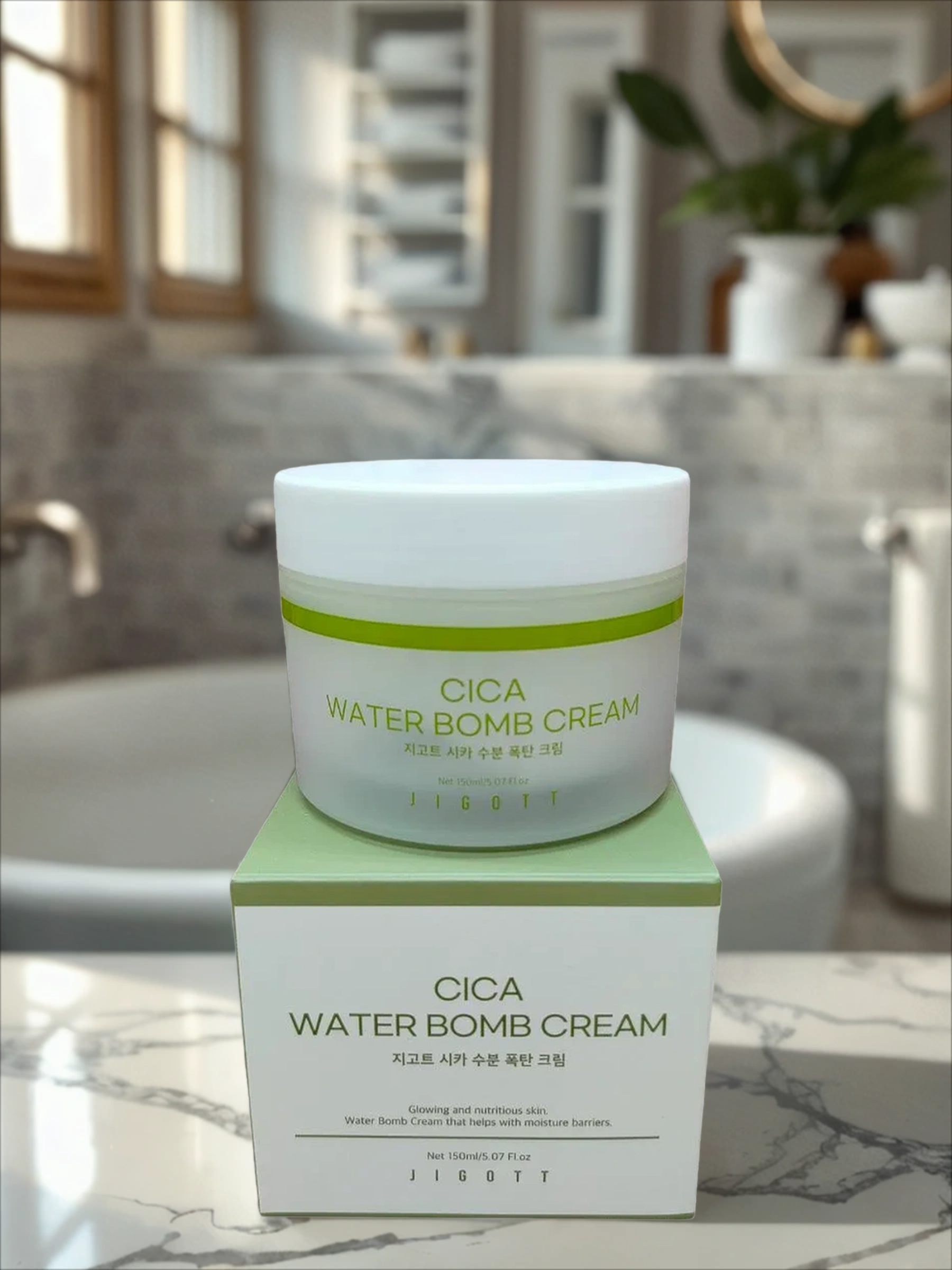 Jigott Water Bomb Cream Cica Крем для лица с центеллой азиатской 150 мл