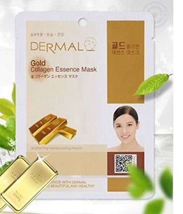 Dermal Маска коллагеновая с коллоидным золотом Золотой блеск 23 гр