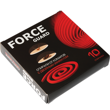 Force Guard Спирали от комаров Двойной эффект красные 10 шт