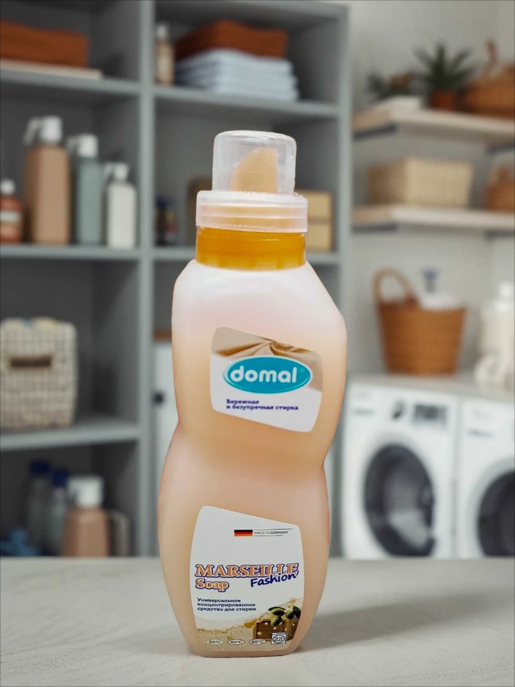 Domal Marseille Soap Fashion Концентрированное средство для стирки универсальное Марсельское мыло 825 мл на 22 стирок