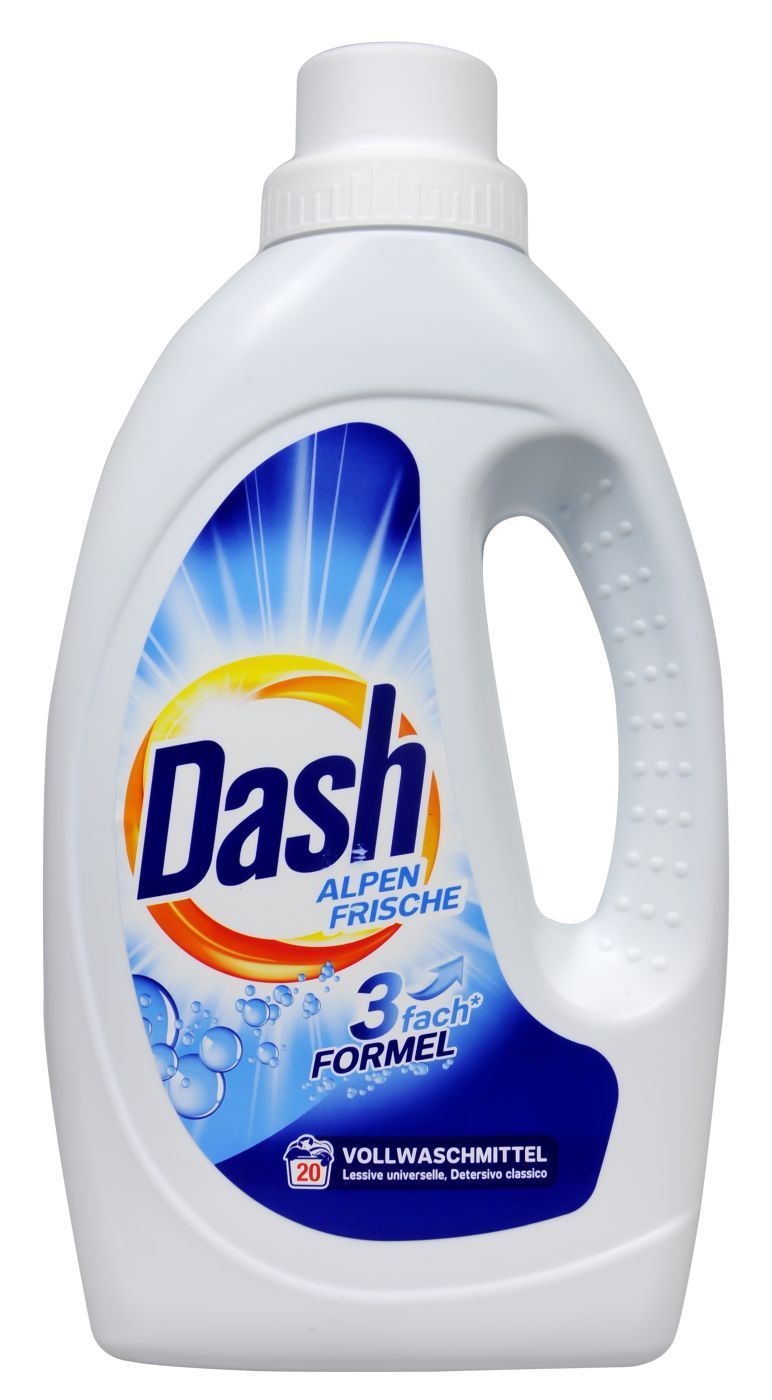 Dash 3 Fach Formel Alpen Frische Гель для стирки белого белья с ароматом Альпийская свежесть 1,1 л на 20 стирок