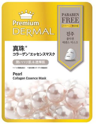 Dermal Premium Маска косметическая с коллагеном и порошком жемчужной пудры Жемчужное ожерелье 25 гр