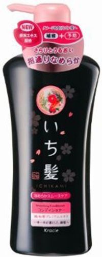 Kracie Ichikami Smooth Care Бальзам-ополаскиватель разглаживающий для поврежденных волос с ароматом горной сакуры 480 мл