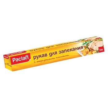 Paclan Рукав для запекания с жаропрочными клипсами 29,5 см * 3 м