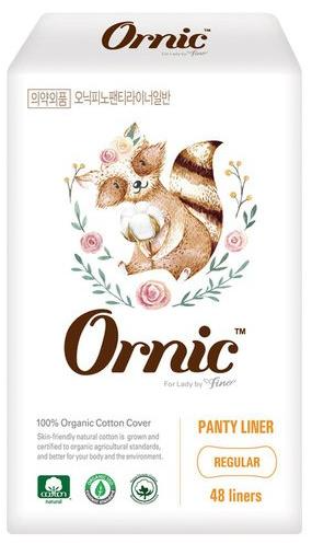 SsangYoung Ornic Fino Regular Ежедневные тонкие гигиенические прокладки без крылышек Мини 15,5 см 48 шт
