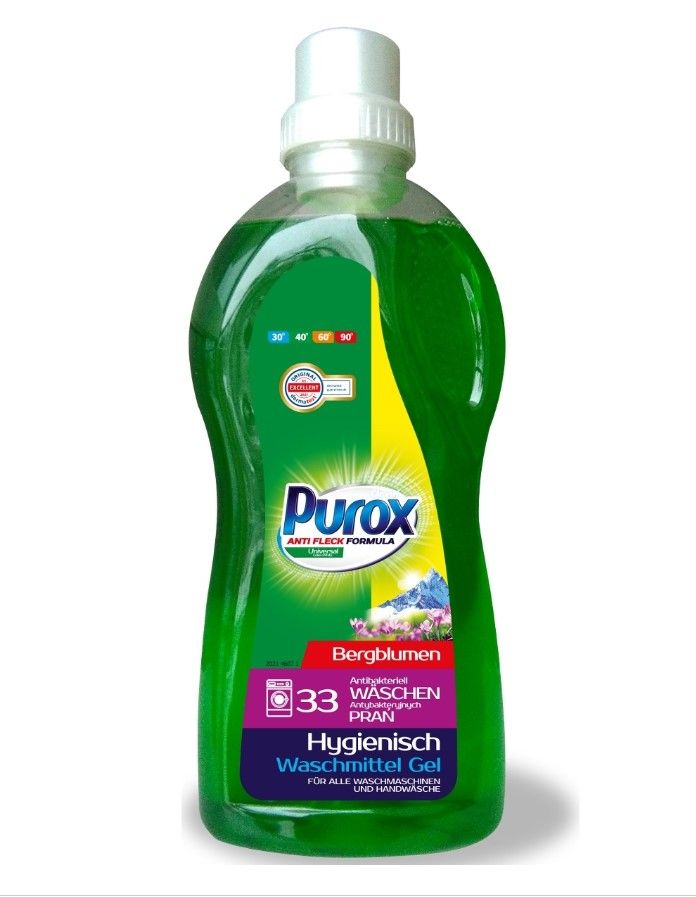 Clovin Purox Anti Fleck Universal Bergblumen Гель для стирки универсальный Горные цветы 1 л на 33 стирки